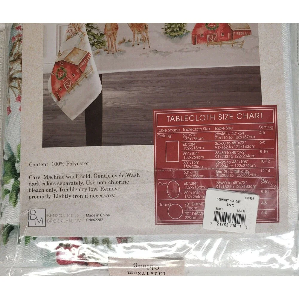 Printed Fabric Tablecloth 52
